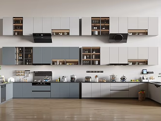 Modern Cabinet Hanging Cabinet Combination 3d model