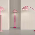 Pink floor lamp 3d model
