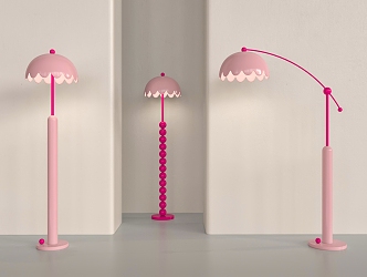 Pink floor lamp 3d model