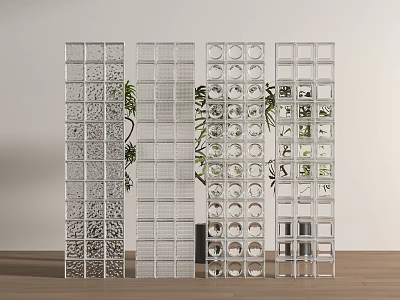 Modern partition glass 3d model