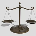Traditional Metal Balance Scale Commercial Equipment with Sturdy Base for Weighing Measurement