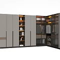 Modern Luxury Wardrobe Design With Open Mirror Lighting Multi layer Shelves Hanging Area And Drawers