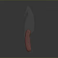 Tactical Knife With Serrated Metallic Blade And Riveted Red Handle Design