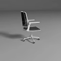Ergonomic Swivel Office Chair With Mesh Backrest Gray Seat And White Frame Armrests