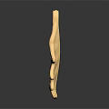 Ornamental Gold Leaf Pendant Featuring Intricate Vein Texture And Top Loop