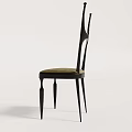 Elegant Modern Dining Chairs With Black Frame And Beige Upholstered Seat Design
