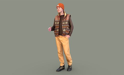 modern man 3d model