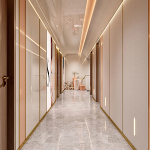 Modern Away Hotel Corridor Away 3d model