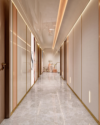 Modern Away Hotel Corridor Away 3d model