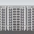 Modern High Rise Apartment Building With Garden Landscape Outdoor Seating And Pool
