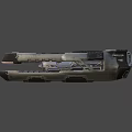 Futuristic Sci Fi Weapon With Metallic Body Blue Illumination Modular Design And Advanced Features