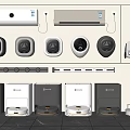 Modern sweeping robot mopping robot switch socket air conditioner washing machine mop 3d model