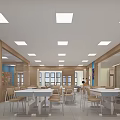 Modern Classroom Tutoring Classroom Corridor 3d model