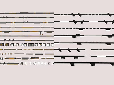 Various Modern Design Downlights And Spotlights With Different Styles And Sizes 3d model