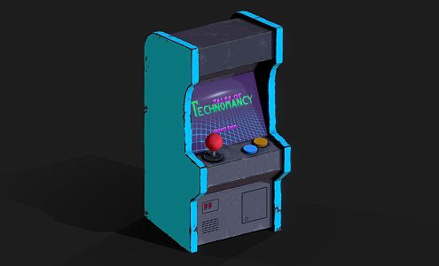 Modern game machine street cabinet machine 3d model