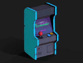 Modern game machine street cabinet machine 3d model