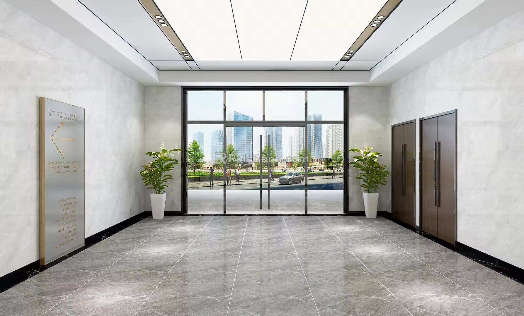 Modern foyer 3d model
