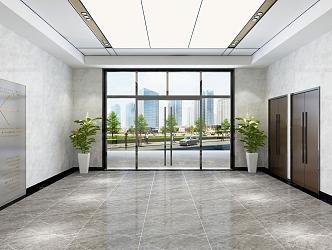 Modern foyer 3d model