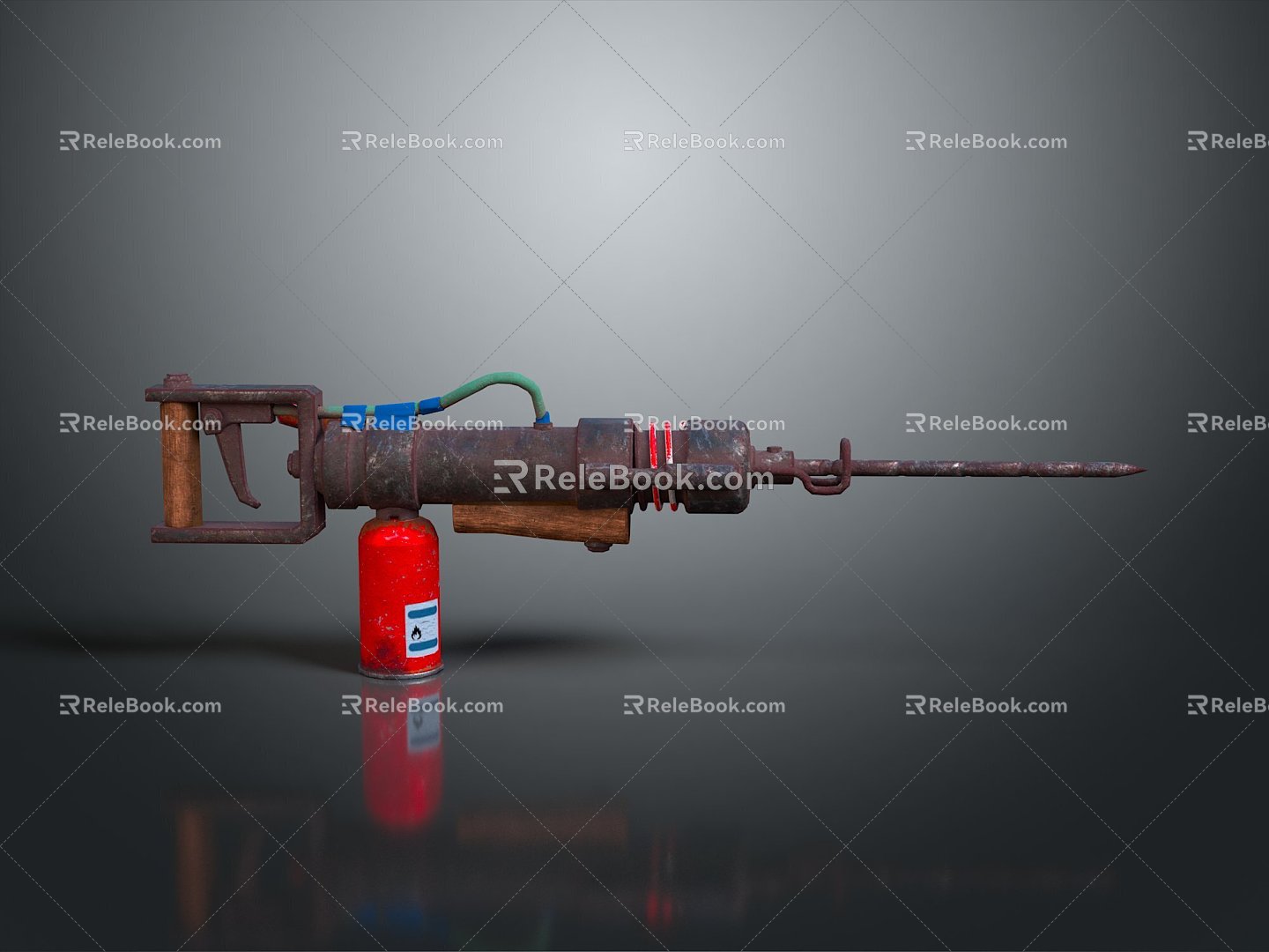 Flame Thrower Flame Gun Homemade Weapon Flamethrower Flame Gun Modern Weapon Hot Weapon Hot Weapon model