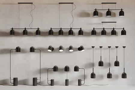 Modern combination lamp chandelier floor lamp table lamp 3d model