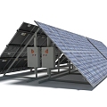 Style Solar Panel Photovoltaic New Energy Power Facilities Clean Energy Public Facilities 3d model