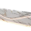 Modern Reception Desk With Marble Texture LED Strip Lighting And 6m Length