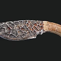Handmade Weapon Knife With Textured Forged Steel Blade And Natural Antler Handle Grip