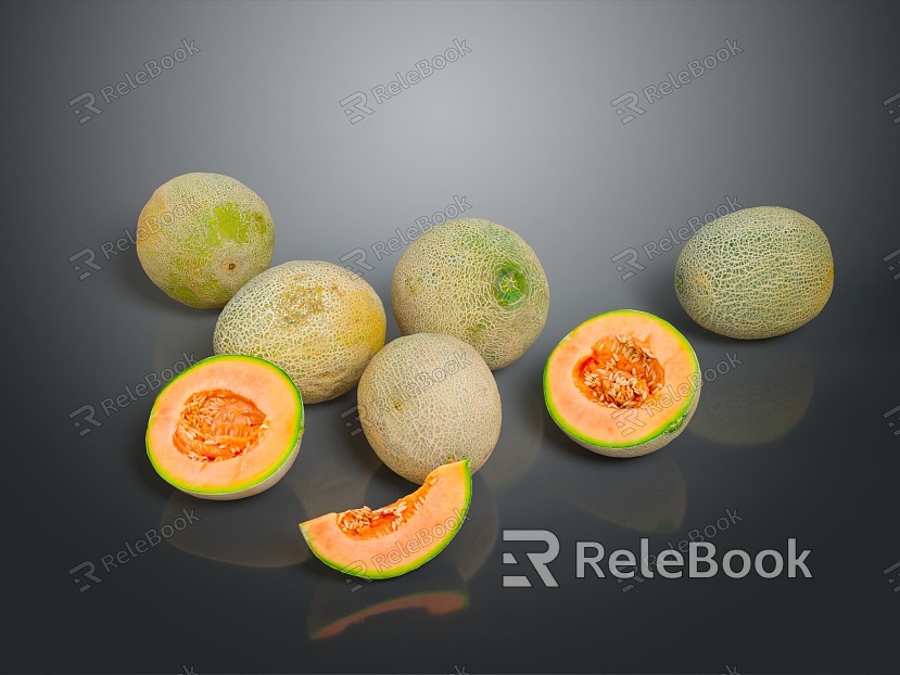 Hami melon cartoon fruit fruit blueberry strawberry hawthorn apple orange banana pear watermelon model