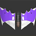 Purple And White Futuristic Wing Models With Orange Wheels And Sleek Mechanical Design