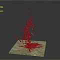 Stacked Metal Weapon Fragments Forming Intertwined Structure On Base Stand