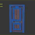 Traditional Wooden Door With Natural Wood Grain And Golden Handle Design