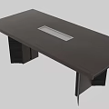 Modern Office Desk With Wooden Top Black Legs And Built-in Cable Slot