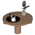 Log wind coffee table 3d model
