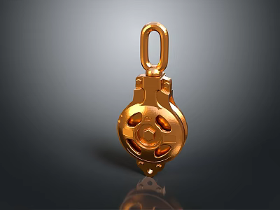 Golden Furniture Pulley Hardware For Cabinet Drawer And Door Mechanism 3d model