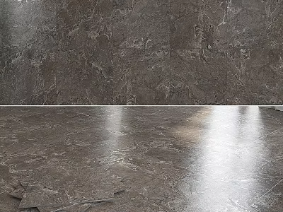 Brown Textured Stone Construction Elements For Floor And Wall With Shiny Surface 3d model