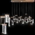 Light Luxury Chandelier Canopy Chandelier 3d model