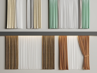 Modern Curtains 3d model