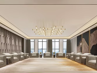 Modern Reception Room 3d model