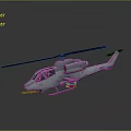 Detailed Military Helicopter Model With Rotor Cockpit And Weapon Equipment