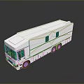 Modern White Motorhome Featuring Green Windows Multiple Wheels And Sleek Design