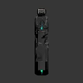 Futuristic Sci Fi Weapon With Glowing Green Blade And Black Mechanical Handle