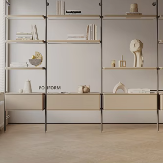 Modern Bookshelf 3d model