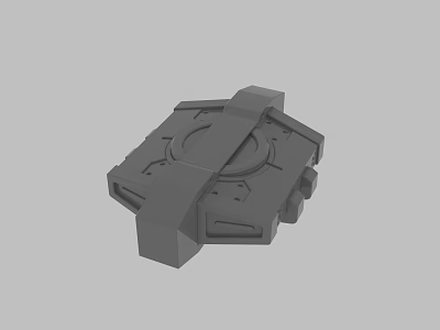 Gray 3D Model of Mechanical Component With Geometric Structure And Detailed Design 3d model