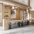New Chinese Front Office Lobby 3d model