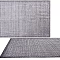 Modern Gray Square Carpet with Grid Pattern and Soft Texture for Living Room 3d model