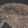 Rough Outdoor Pile of Natural Dirt Stones and Small Mixed Rocks