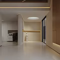 Modern Lounge Area Interior With Wooden Walls Large Windows Bookshelf Tables And Pendant Lights