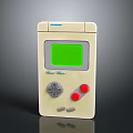 Retro Handheld Game Console With Green Screen And Control Buttons Electronic Device