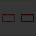 Two Kids Tables With Glass Top And Sturdy Wooden Legs Design