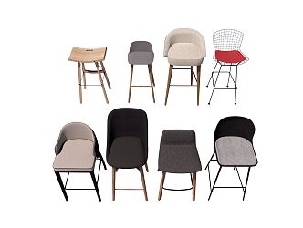 Modern Bar Chair 3d model